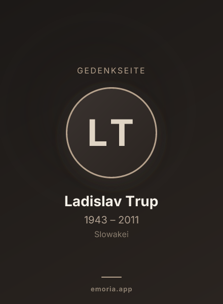 Gedenkportrait von Ladislav Trup