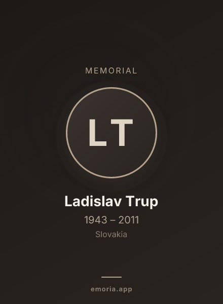 Memorial portrait of Ladislav Trup