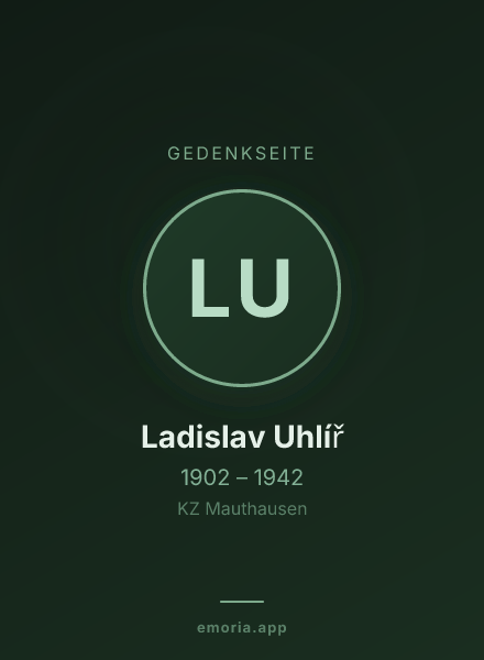 Gedenkportrait von Ladislav Uhlíř