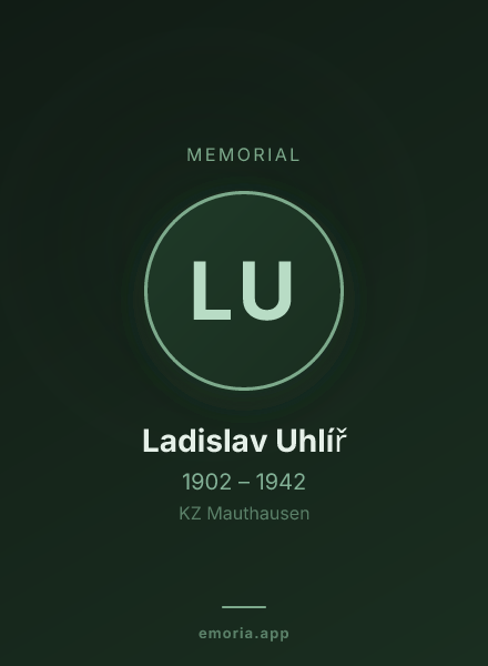 Memorial portrait of Ladislav Uhlíř