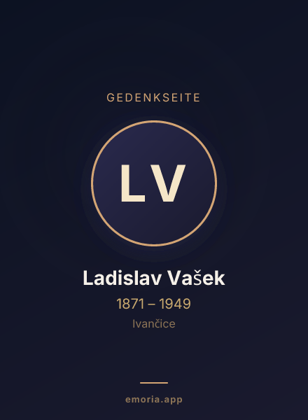 Gedenkportrait von Ladislav Vašek