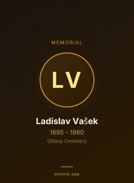 Memorial portrait of Ladislav Vašek