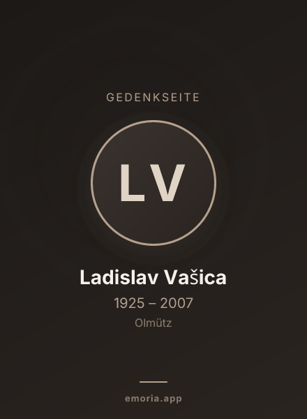 Gedenkportrait von Ladislav Vašica