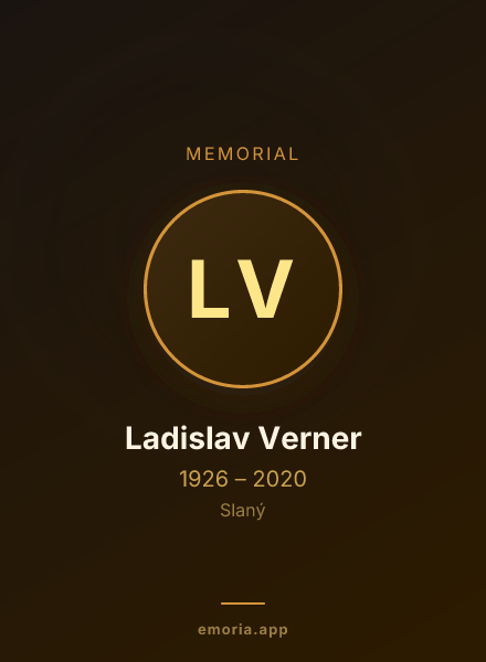 Memorial portrait of Ladislav Verner