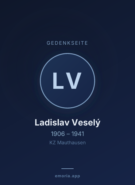 Gedenkportrait von Ladislav Veselý
