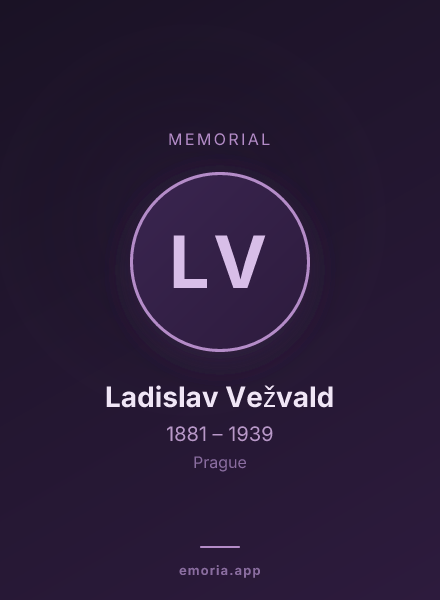 Memorial portrait of Ladislav Vežvald