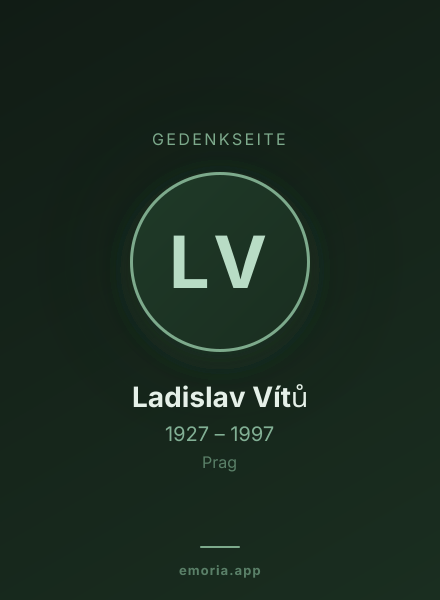 Gedenkportrait von Ladislav Vítů