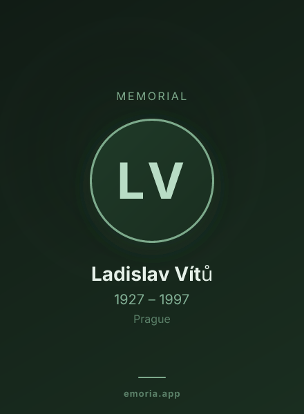 Memorial portrait of Ladislav Vítů