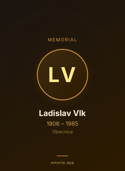 Memorial portrait of Ladislav Vlk