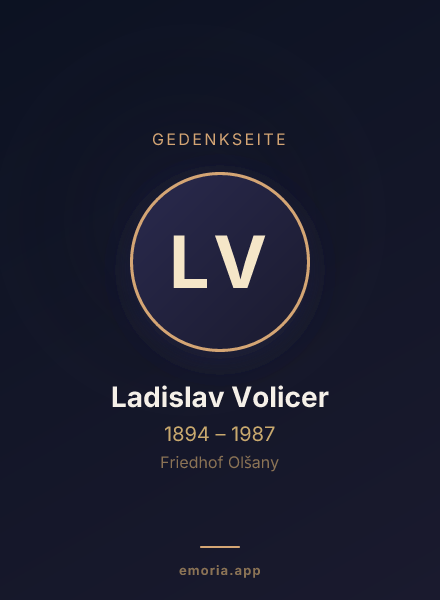 Gedenkportrait von Ladislav Volicer
