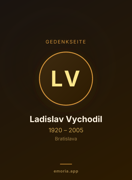 Gedenkportrait von Ladislav Vychodil