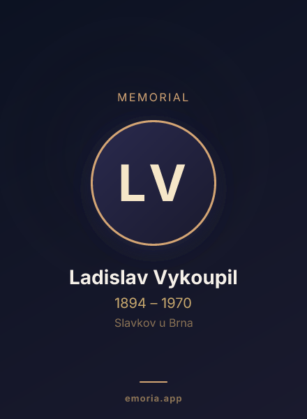 Memorial portrait of Ladislav Vykoupil