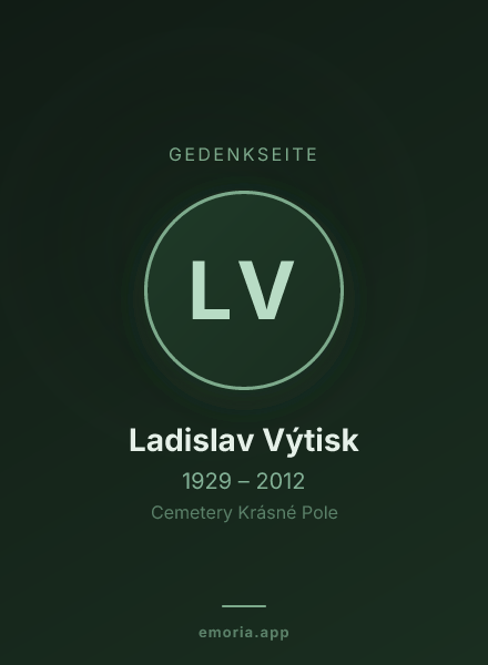Gedenkportrait von Ladislav Výtisk