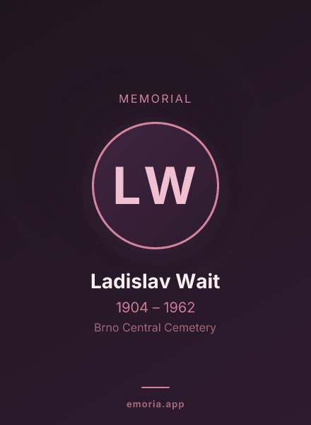 Memorial portrait of Ladislav Wait