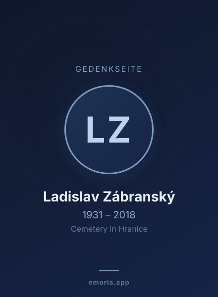 Gedenkportrait von Ladislav Zábranský