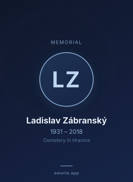 Memorial portrait of Ladislav Zábranský