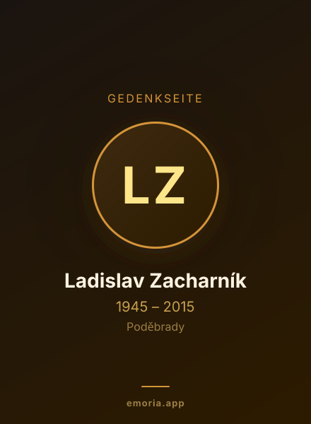 Gedenkportrait von Ladislav Zacharník