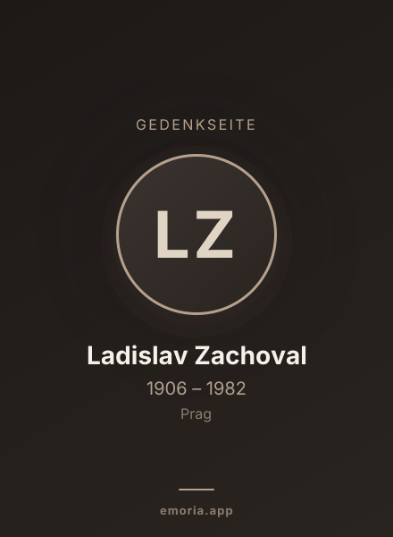 Gedenkportrait von Ladislav Zachoval