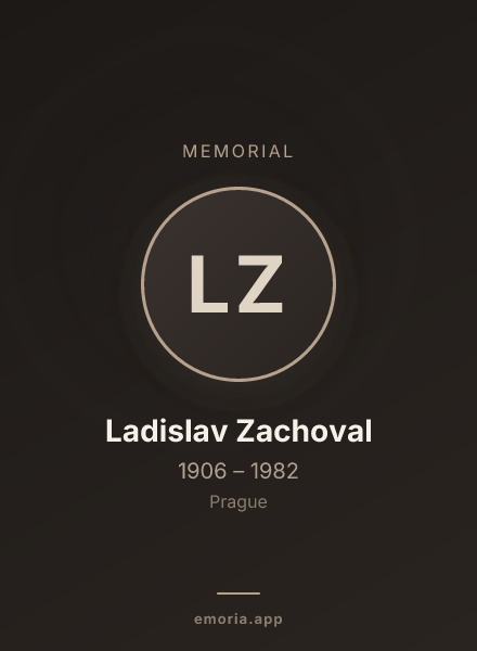 Memorial portrait of Ladislav Zachoval