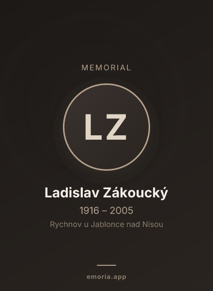Memorial portrait of Ladislav Zákoucký