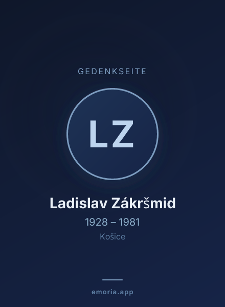 Gedenkportrait von Ladislav Zákršmid