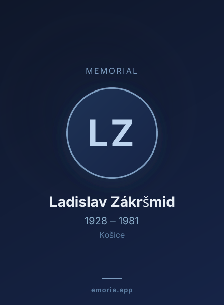 Memorial portrait of Ladislav Zákršmid