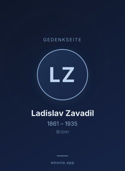 Gedenkportrait von Ladislav Zavadil