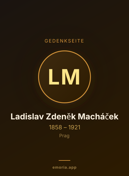 Gedenkportrait von Ladislav Zdeněk Macháček