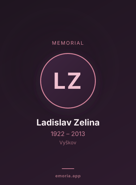 Memorial portrait of Ladislav Zelina