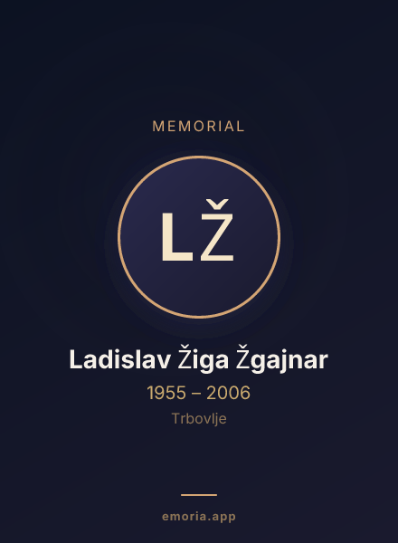 Memorial portrait of Ladislav Žiga Žgajnar