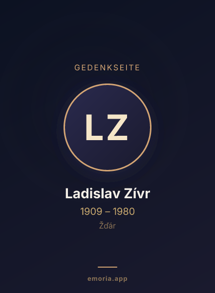 Gedenkportrait von Ladislav Zívr