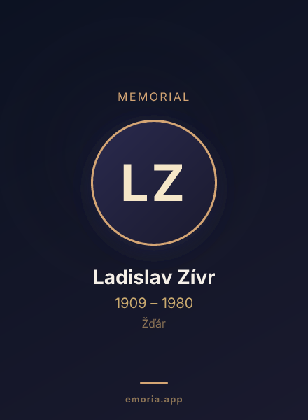 Memorial portrait of Ladislav Zívr