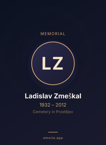 Memorial portrait of Ladislav Zmeškal