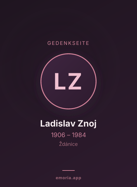 Gedenkportrait von Ladislav Znoj