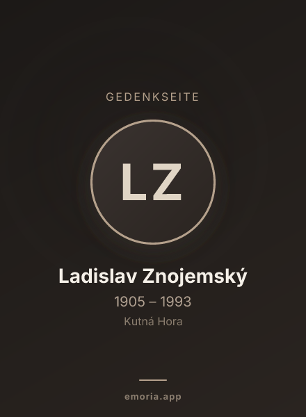 Gedenkportrait von Ladislav Znojemský