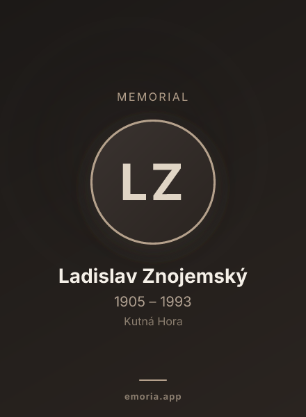 Memorial portrait of Ladislav Znojemský