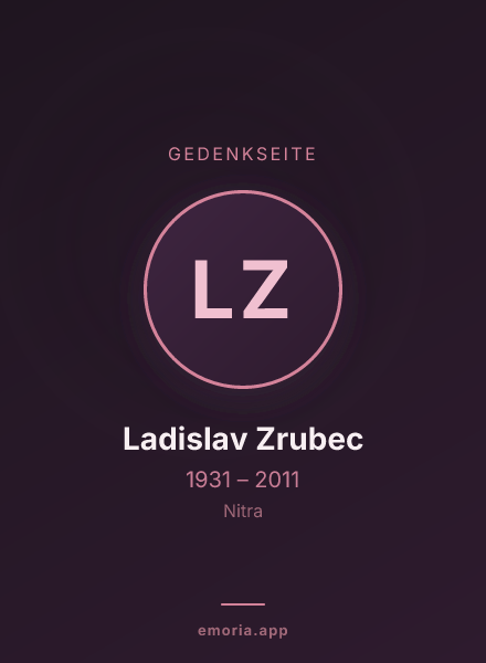 Gedenkportrait von Ladislav Zrubec
