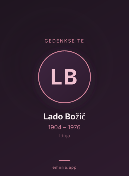 Gedenkportrait von Lado Božič