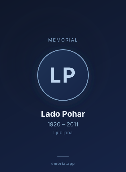 Memorial portrait of Lado Pohar