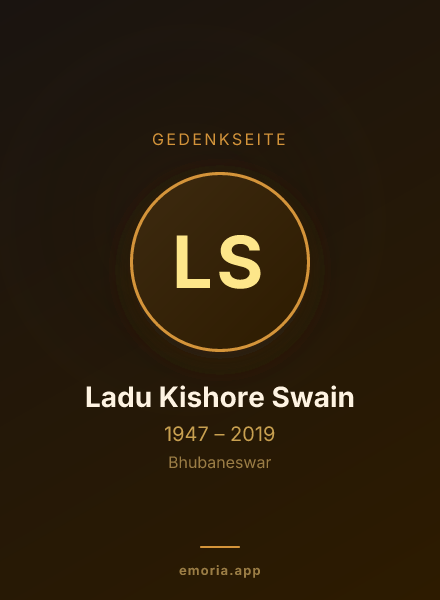 Gedenkportrait von Ladu Kishore Swain