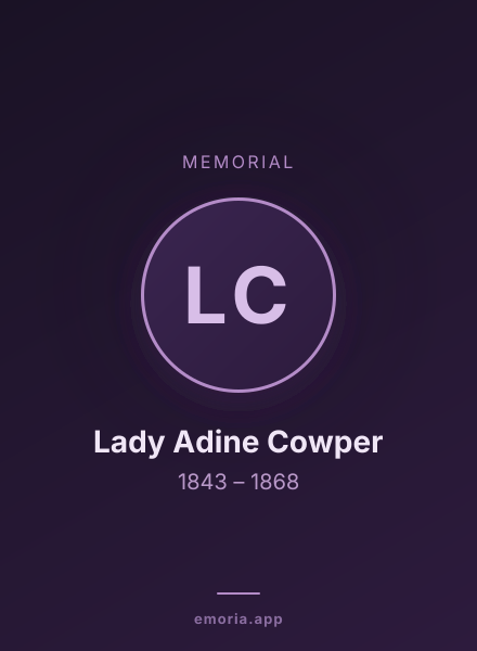 Memorial portrait of Lady Adine Cowper