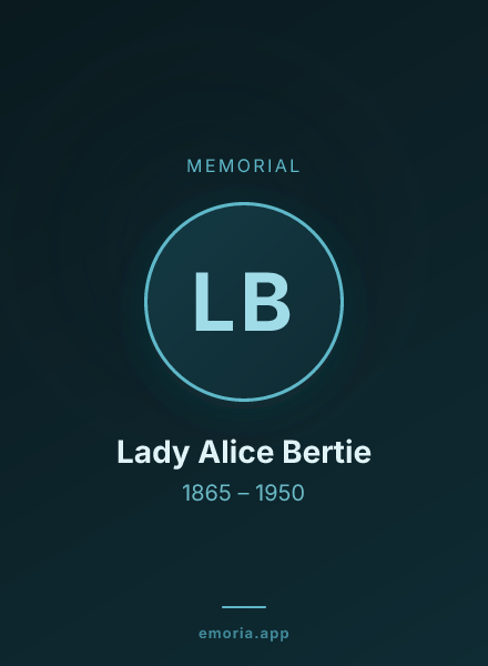 Memorial portrait of Lady Alice Bertie