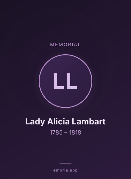 Memorial portrait of Lady Alicia Lambart