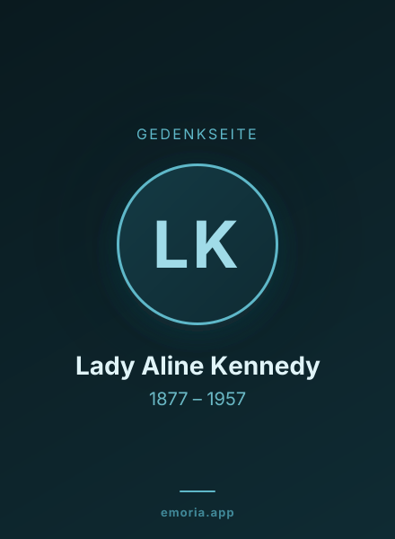 Gedenkportrait von Lady Aline Kennedy