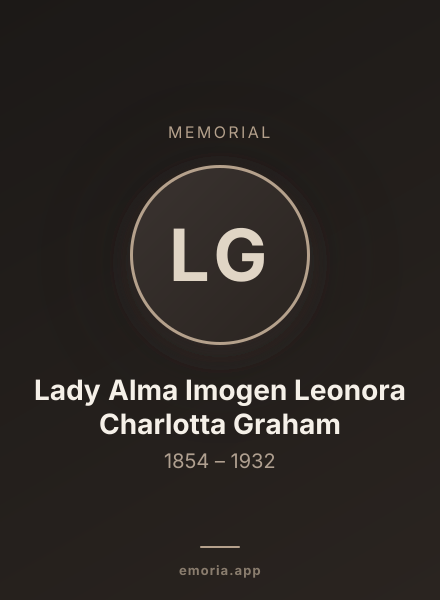 Memorial portrait of Lady Alma Imogen Leonora Charlotta Graham