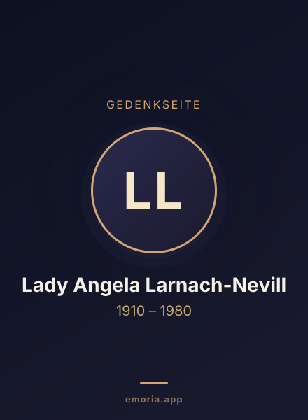 Gedenkportrait von Lady Angela Larnach-Nevill