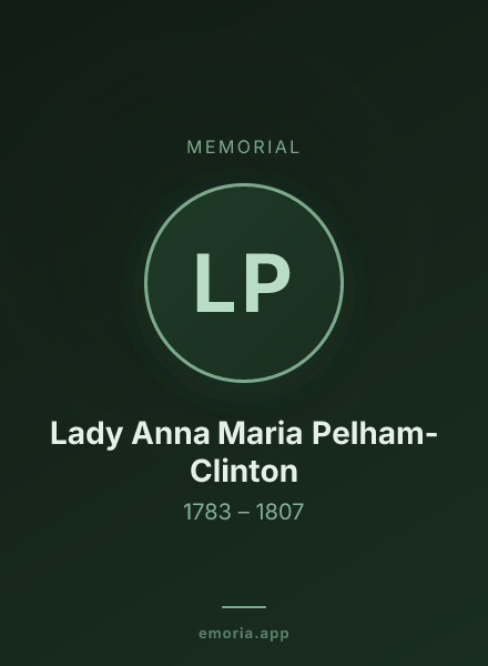 Memorial portrait of Lady Anna Maria Pelham-Clinton