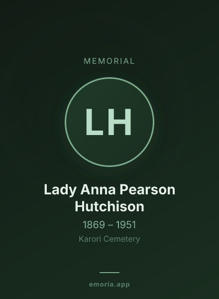 Memorial portrait of Lady Anna Pearson Hutchison