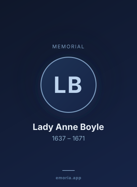 Memorial portrait of Lady Anne Boyle