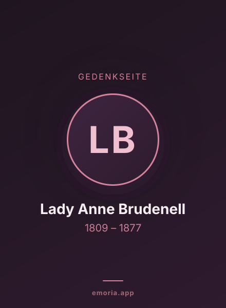Gedenkportrait von Lady Anne Brudenell